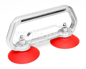 Suction Cup Red Silicone Double 4in/10cm With Metal Handle