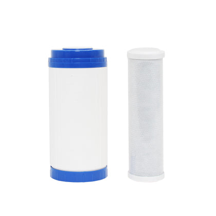 RO/DI Cartridge Kit - 10in x 4in Pre Filled DI & 10in x 2in Carbon Filter