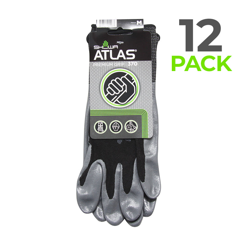showa 370 gardening gloves Gloves Nitrile Atlas 370 Black Large