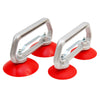 Suction Cup Lifter Red Silicone Double With Metal Handle