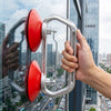 Suction Cup Lifter Red Silicone Double With Metal Handle