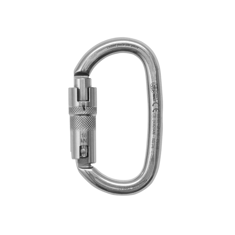 Kong Ovalone ANSI/NFPA Stainless Steel Oval 3-Stage Autoblock 27kN Carabiner