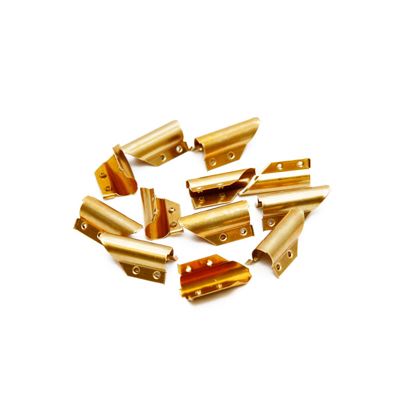 Ettore Brass  End Clips For Channels 12 Pack