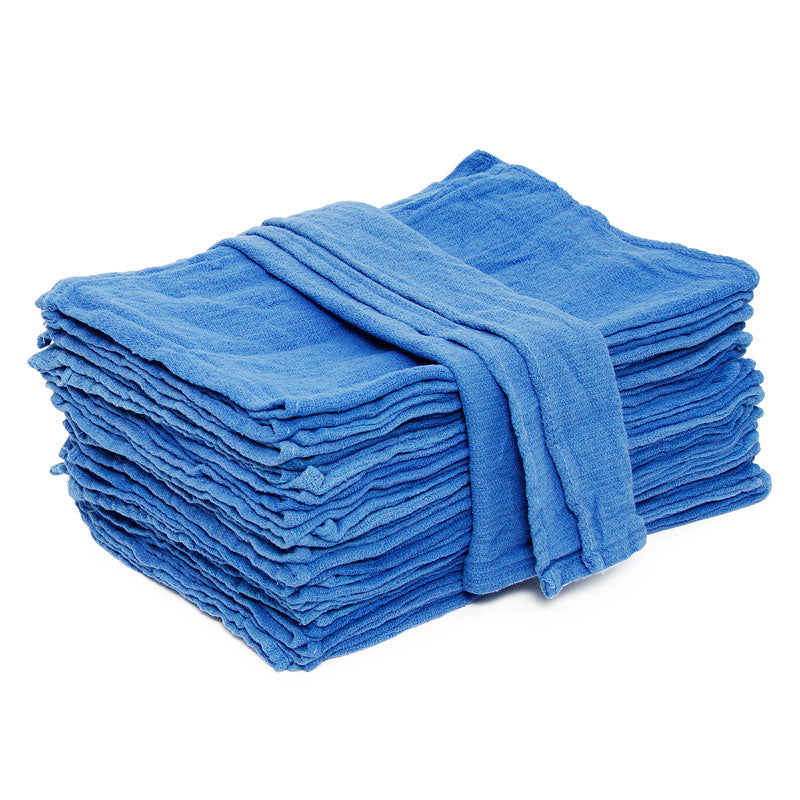 Towels -- Used Huck 100% Cotton - Blue