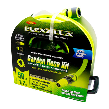 Flexzilla 1/2in 50ft Garden Hose Kit