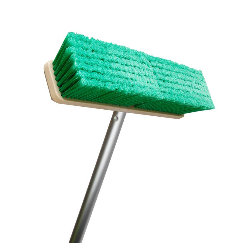 Bi-Level Floor Scrub Brush w/ Squeegee