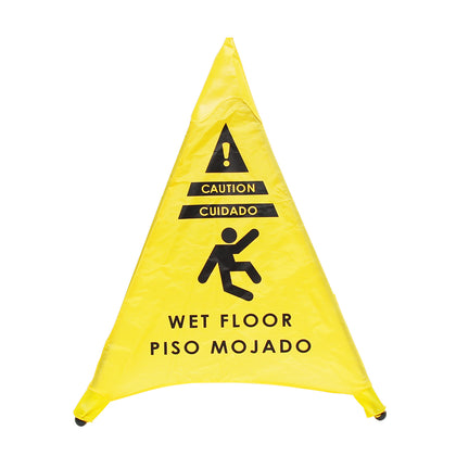 Pop-up Caution Triangle Shaped Wet Floor Sign 20in/50cm Tall