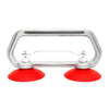 Suction Cup Red Silicone Double 4in/10cm With Metal Handle