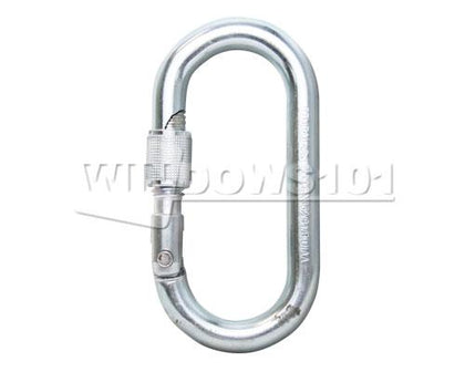 30KN Heavy Duty Screwgate Locking Carabiner D-Ring Clip Hook for